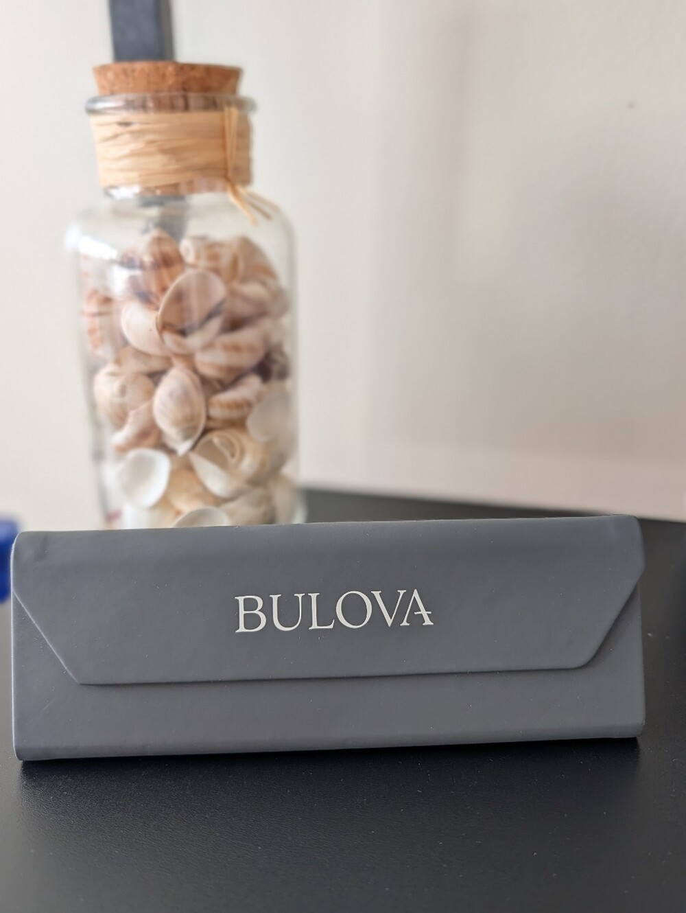 Bulova Gray Eyewear Case with Logo